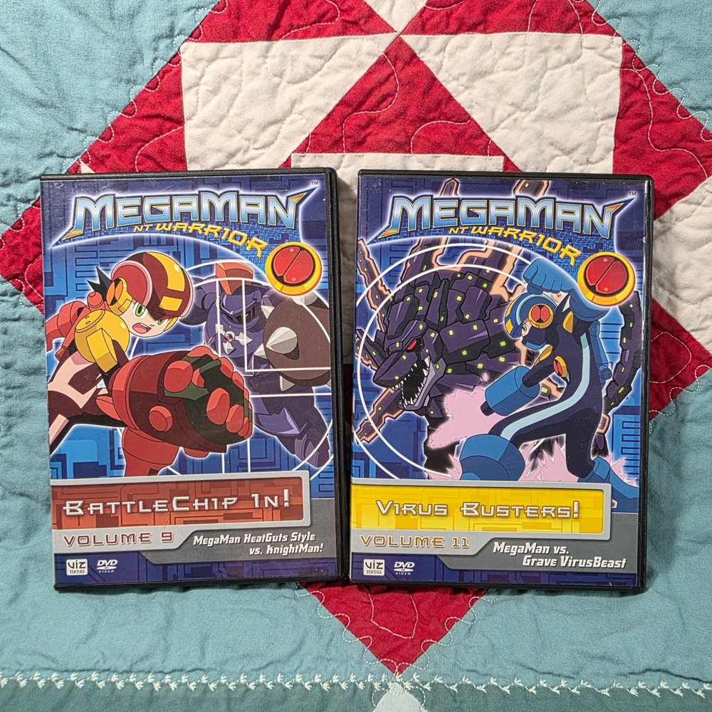 Viz Media MegaMan NT Warrior DVD Bundle Vol 9 & 11 Kids Blue Anime Action
